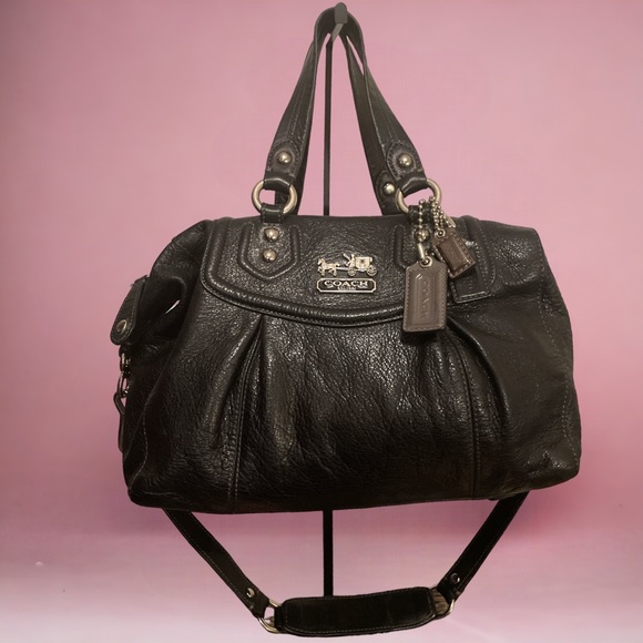 Coach Handbags - EUC Coach Madison Audrey Satchel in Black Leather with Dustbag
